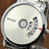 Turntable Dial PAIDU Net Mesh Steel Band Wrist Fashion Watch Men Women Gift