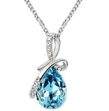 Turquoise Crystal Necklaces Pendants 18K Gold Or Silver Plated Jewellery & Jewerly Necklace Women Fashion Jewelry