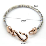 Two-Color Titanium Steel Bracelet Hooks Fashion Jewelry Infinity Love Charm Bracelets & Bangles For Women