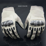 New Military Gloves New Outdoor Sports Army Full Finger Motorcycle Cycling Carbon Leather Gloves