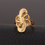 Vintage Engagement Ring Gold Plated Fashion Jewelry Wholesale Trendy Geometric Band Ring For Women 