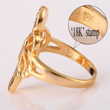 Vintage Engagement Ring Gold Plated Fashion Jewelry Wholesale Trendy Geometric Band Ring For Women 