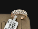 Classic anillos mujer bague aros Rose Gold Plated Rhinestones Studded Finger Rings