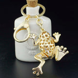 Unique Crown Frog Keyring Keychain Holder Fashion Metal HandBag Pendant Purse Bag Buckle Accessories Gift 