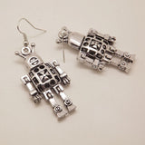 Unique Tibetan Silver Hollow Out Carved Animal Elephant Drop Dangle Fashion Vintage Earrings For Women Gift Jewelry