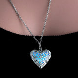 Unisex Women Men Hollow Heart Necklace Pendant Luminous Glow In The Dark Locket Glwoing Necklaces jewelry Gifts
