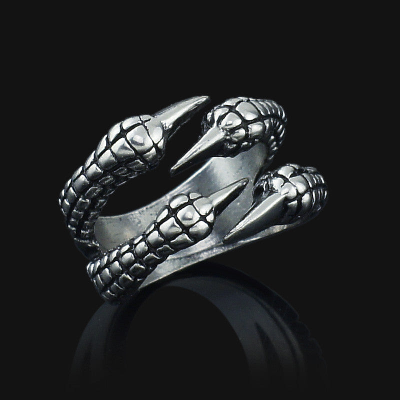 Unisex Women's Men's Eagle Claw Gothic Titanium Stainless Steel Gothic Punk Biker Ring