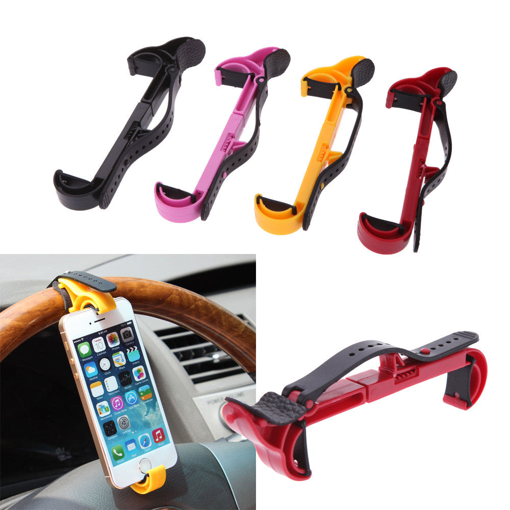 Universal Car Steering Wheel Cell Mobile Phone Holder Bracket Stands for iPhone Samsung Smartphone GPS