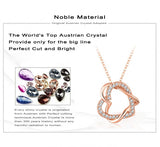 Valentines Gift Alloy Metal Heart Pendant Necklace Pave Austrian Crystals Fashion Jewelry