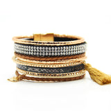 Various fashion styles magnetic leather bracelet women handmade bangles friendship jewelry gift items