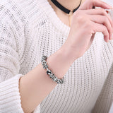 Vintage Fashion Silver Bracelet Murano Glass & Crystal Enamel Charm Beads European Style Bracelets Best Gift 