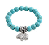 Vintage Tibetan Silver beaded Turquoise Heart Skull Elephant Cross 15 Style U Pick Adjustable Chain Wrap Bracelet Bangle Jewelry