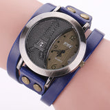 Vintage Tower Watch Genuine Leather Bracelet Watches Women WristWatch Quartz Watch