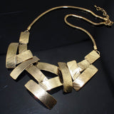 Vintage Bib Choker Necklace Women Cross Metal Pendant Snake Chain Maxi Collar Statement Jewelry Fashion Accessories
