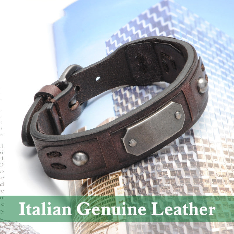 Vintage Bracelet Charm Italian Genuine Leather Bracelets Men Bracelets For Women Best Friends Jewelry