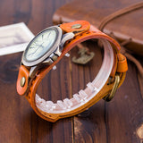 Vintage Cow Leather Bracelet Watch Women WristWatch Casual Luxury Quartz Watch