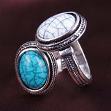 Vintage Look Bohemian Mini Turquoise Rings For Women Africa Bead Jewelry New Design High Quality
