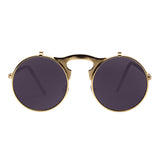 Vintage Steampunk Sunglasses round Designer steam punk Metal Oculos de sol women Coating Sunglasses Men Retro Circles Sun Glassess 