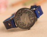Vintage Style Leather Strap Quartz Watch Skeleton Ladies Watches Women Wristwatch Relogio Feminino Montre Femme Horloges 
