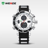 WEIDE Men Sports Watches Waterproof Military Quartz Digital Watch Alarm Stopwatch Dual Time Zones Brand New