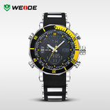 WEIDE Men Sports Watches Waterproof Military Quartz Digital Watch Alarm Stopwatch Dual Time Zones Brand New