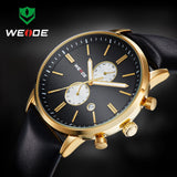 WEIDE Watches Men Luxury Brand Famous Men's Military Watch Sports Watches Waterproof Quartz Leather StrapWristwatch