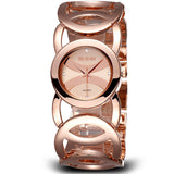 WEIQIN Brand Magic Luxury Rose Gold watch Full stainless steel woman Fashion OL Lady Commercial Watches