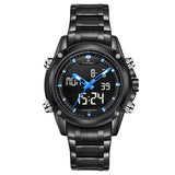 Watches men NAVIFORCE brand Sport Full Steel Digital LED watch reloj hombre Army Military wristwatch