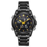 Watches men NAVIFORCE brand Sport Full Steel Digital LED watch reloj hombre Army Military wristwatch