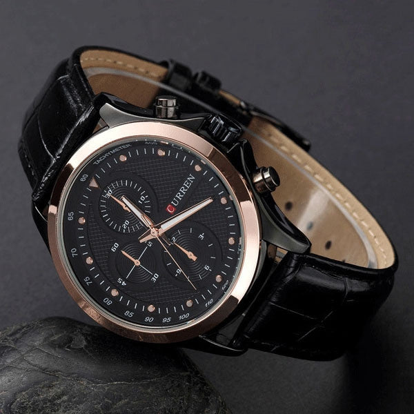Watches Men Luxury Top Brand CURREN Fashion Men's Quartz Watch sport casual Wristwatch gold black
