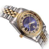 Waterproof Top Brand REGINALD Golden Lady Watch Quartz Date Crystal Women's Dress Watch