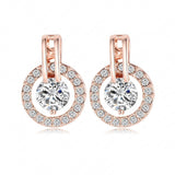 Wedding Jewelry Sets Rose Gold Plated Necklace/Earring Bijouterie Sets for Women