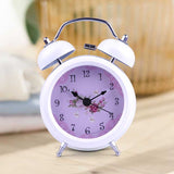 Classic Metal Twin Bell 3 inches Flower Tree Desk Table Alarm Clock