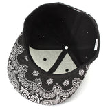 White Paisley Pattern Black Hat New Fashion Outdoor Man Women Summer Baseball Cap Sun Hat Adjustable Hip Hop Snapback Caps Hat