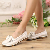 Women genuine leather shoes woman flat causal genuine leather loafer womens flats flexible boat shoes