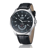 Winner Brand Luxury Watch Men Analog Automatic Self Wind Mechanical WristwatchesWith Black Leather Strap Sport Relogio