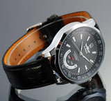 Winner Mechanical Black HIgh Quality Leather Calendar Automatic Watch Clock Men Sports Watches
