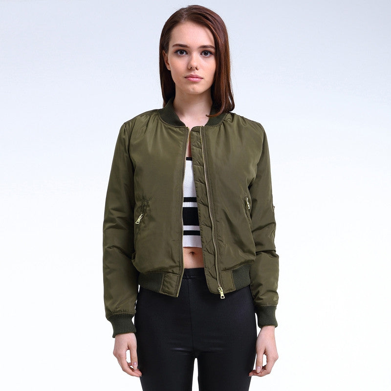 Winter Flight army green bomber jacket women jacket and women's coat clothes bomber ladies