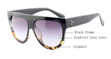 Woman Flat Top Mirror Sun Glasses Cat Eye Sunglasses French brand oculos De Sol