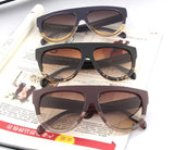 Woman Flat Top Mirror Sun Glasses Cat Eye Sunglasses French brand oculos De Sol
