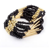 Woman Jewelry Fashion Bohemia Style Multilayer Metal bracelet Colorful Beads Tassel bracelets & bangles