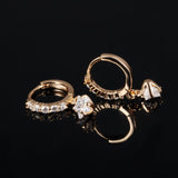 Women Crystal Earring Jewelry 18K Gold Plated Stud Earrings For Women Big Stud Earrings With Stars