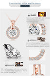 Women Jewelry Classic Necklace Trendy Rose Gold Plated Genuine Austrian Crystal Round Pendant Necklace 
