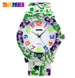 Women's Watches Luxury Brand Casual Quartz Watch Women Dress Wristwatch Female Flower Alloy Case