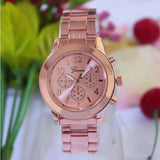 Women Dress Watches Geneva Stainless Steel wristwatch women Watch Luxury Casual Relogio Men Quartz watch