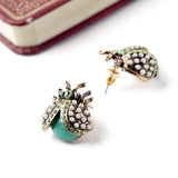 Women Personality Hiphop Style Ear Jewelry Asian Lady Beetle Earrings 