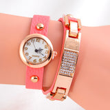Women Wristwatch New Fashion Luxury Dress Watch Punk Style Golden Geniune Leather Wrap Quartz Watch Women Casual Watch
