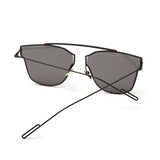 Women's Sunglasses Metal Frame Reflective Coating Mirror Flat Panel Lens Brand Designer Sun Glasses 