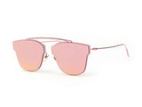 Women's Sunglasses Metal Frame Reflective Coating Mirror Flat Panel Lens Brand Designer Sun Glasses Oculos De Sol