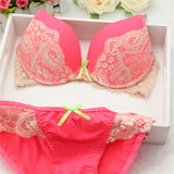 New Women's Underwear Set, Sexy Lace Bra Sets for women Embroidery 3/4 Cup B Cup Bra Sets Push Up Bra 